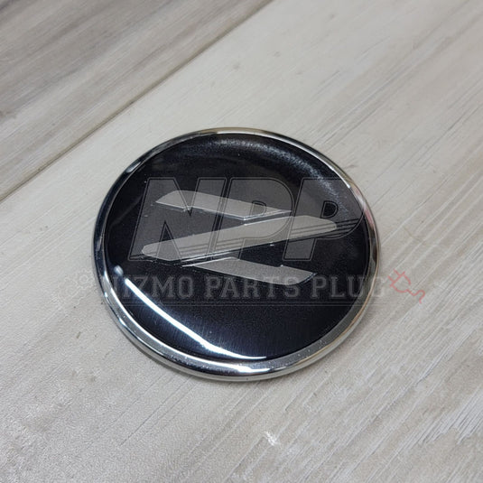 Nissan Z32 300ZX Black/Silver Front Emblem - NizmoPartsPlug