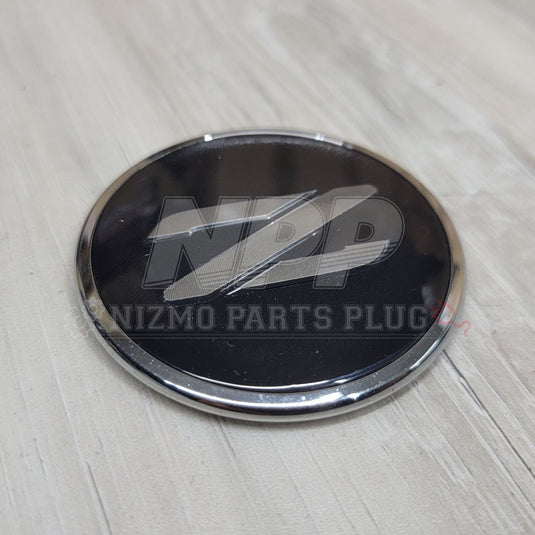 Nissan Z32 300ZX Black/Silver Front Emblem - NizmoPartsPlug