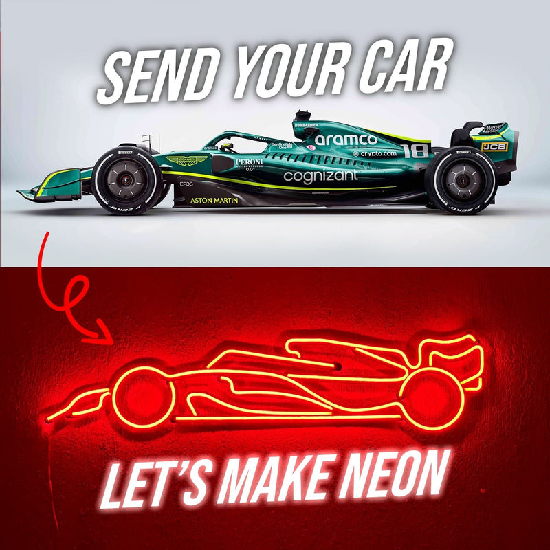 ギャラリービューアに画像をロードする, Your Personalized Metal Neon Car Wall Art - MTN0051
