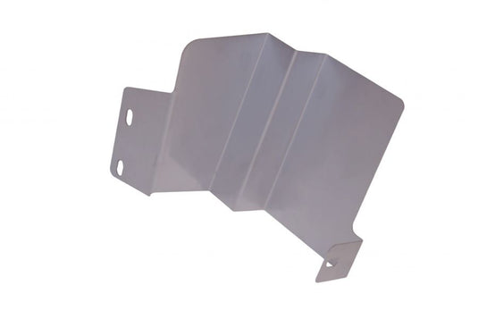 Silver Megan Racing heat shield for Nissan 240SX S13 SR20. New, clean metallic finish with mounting bolt holes.