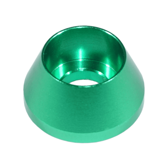 Polished green ZSPEC fuel filter bracket for '90-96 Nissan Z32 300zx.