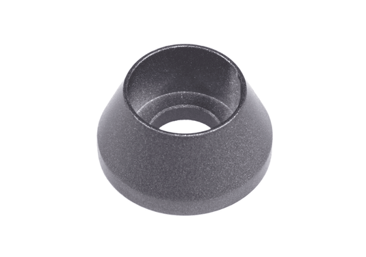 ZSPEC polished LHD fuel filter bracket for '90-'96 Nissan Z32 300ZX, cone-shaped metal component.