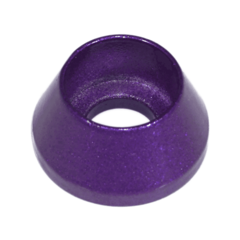 Load image into Gallery viewer, Purple billet dress-up washer for Z32 300ZX and Skyline GT-R Crank Angle Sensor bolts.
