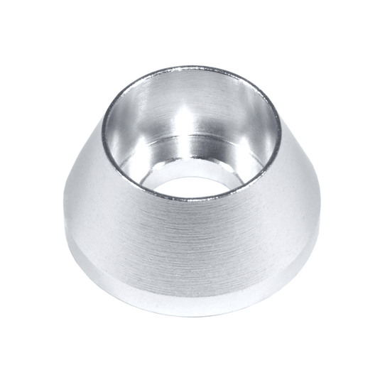 Polished ZSPEC fuel filter bracket for '90-'96 Nissan Z32 300zx. Cone-shaped aluminum finish.