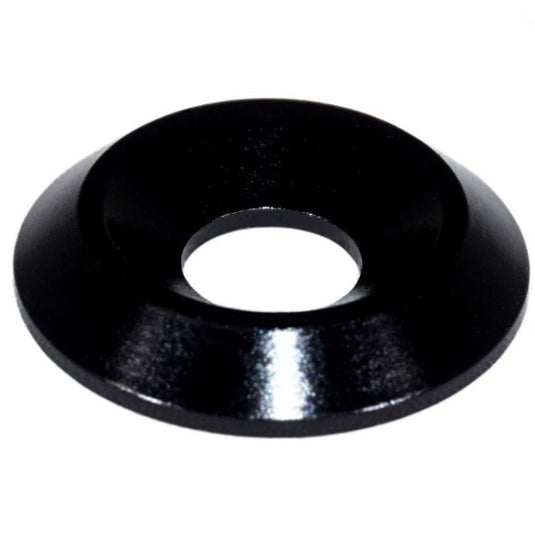 Black anodized billet aluminum finisher washer for Toyota Supra MKIV Dress Up Bolts kit.
