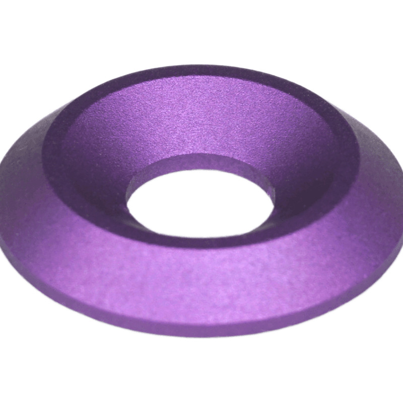 ギャラリービューアに画像をロードする, Purple anodized billet finish washer from ZSPEC hardware kit for Nissan Z RZ34.
