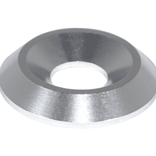 Silver billet finish washer for ZSPEC fastener kit, compatible with Nissan GTR R35.