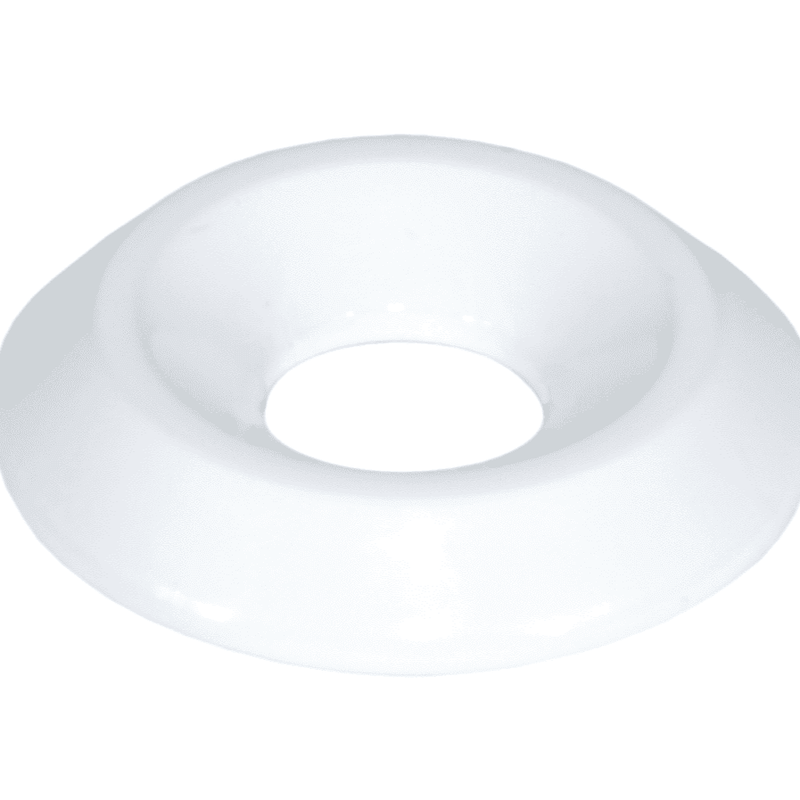 Cargue la imagen en el visor de la galería, White billet dress-up bolt washer for Nissan R35 GTR (2009-2023) fastener kit.

