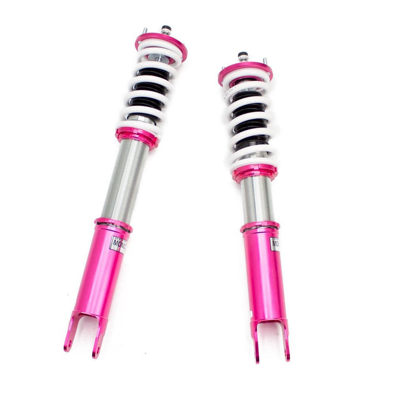 Load image into Gallery viewer, Godspeed pink and white coilovers for Nissan Skyline GT-R R32, set of two brand new suspension units.
