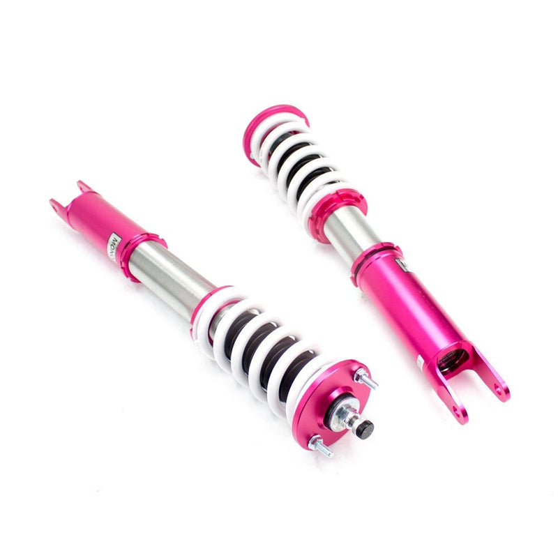 Load image into Gallery viewer, Godspeed pink and white coilovers for Nissan Skyline GT-R R32, new condition.

