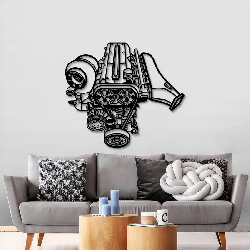 Load image into Gallery viewer, 2JZ Metal Engine Block Wall Art - MTEB-0001
