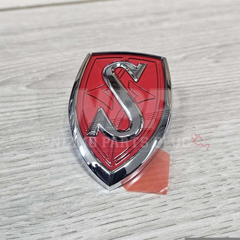 Load image into Gallery viewer, Nissan S14 Silvia JDM Hood Red "S" Emblem - NizmoPartsPlug
