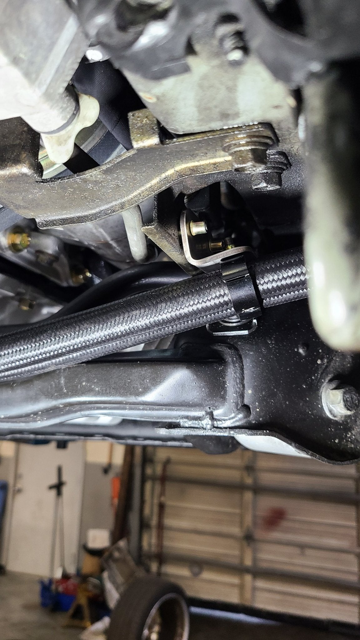 U.P.G. oil cooler hose brackets for the Skyline GTR