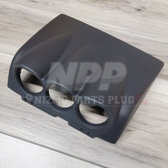 R34 Skyline GTT Triple Gauge Meter Center Cover Assembly - NizmoPartsPlug