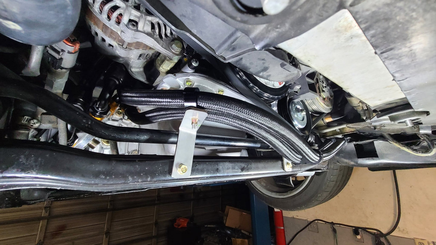 U.P.G. oil cooler hose brackets for the Skyline GTR