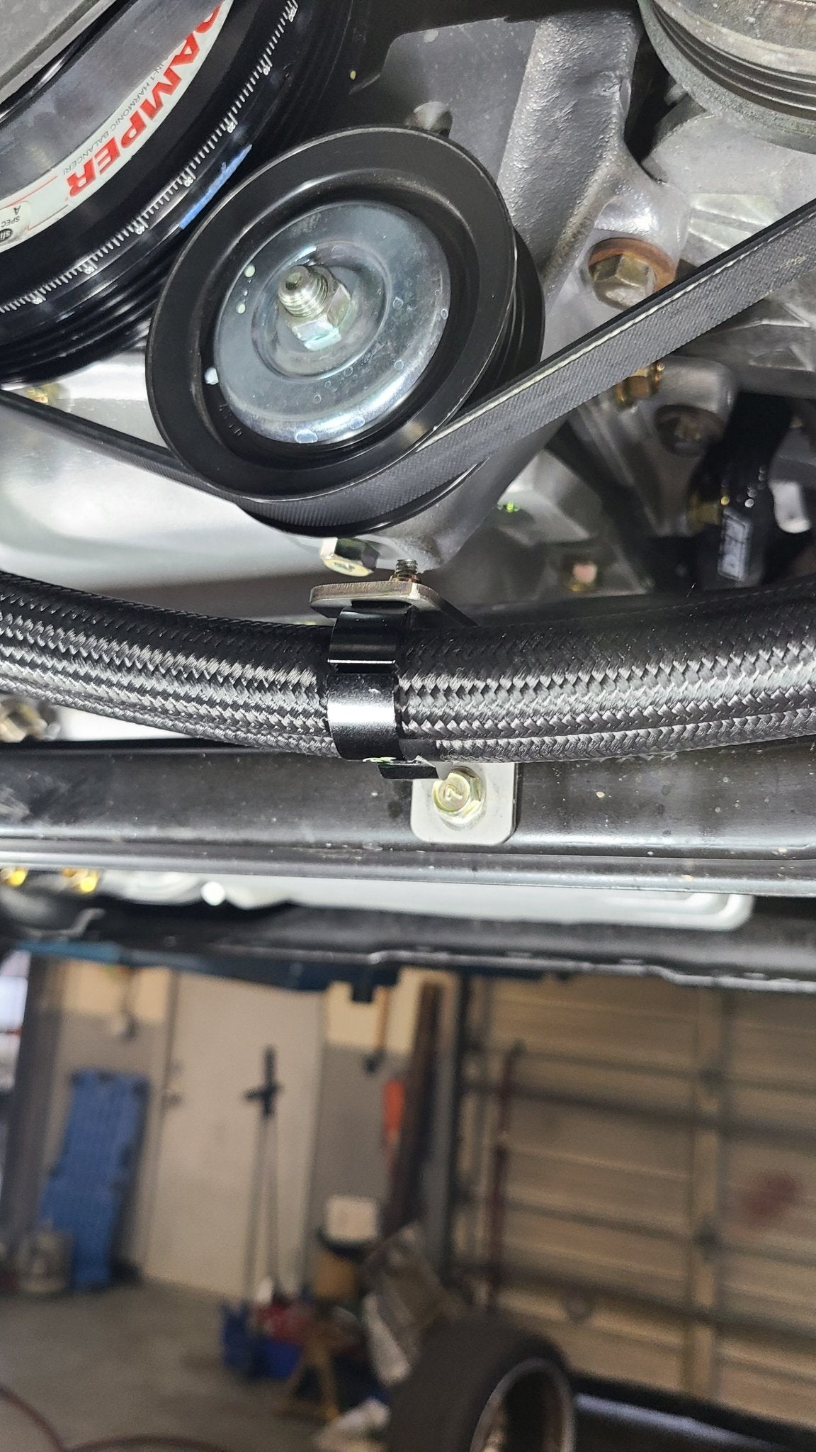 U.P.G. oil cooler hose brackets for the Skyline GTR