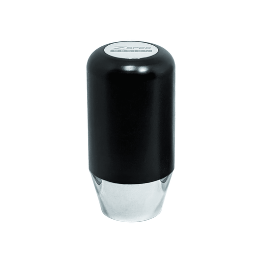 Black Delrin and stainless ZSPEC shift knob for 350z, 370z, G35, G37, Z, EVO, and RX models.