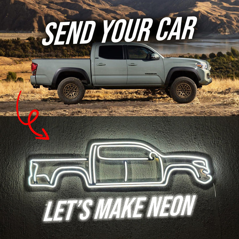 ギャラリービューアに画像をロードする, Your Personalized Metal Neon Car Wall Art - MTN0051
