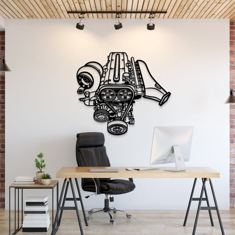 Load image into Gallery viewer, 2JZ Metal Engine Block Wall Art - MTEB-0001
