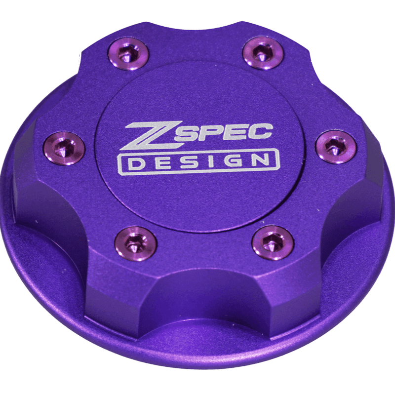 Load image into Gallery viewer, ZSPEC Billet Oil Filler Cap for Nissan/Infiniti/Datsun, Purple Cap w/ Titanium Accents
