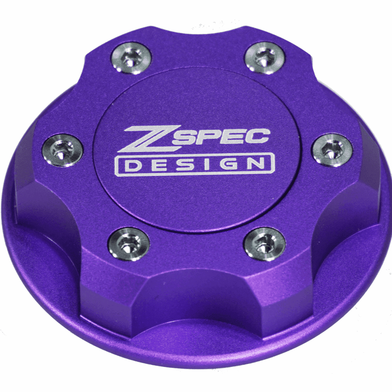 Load image into Gallery viewer, ZSPEC Billet Oil Filler Cap for Nissan/Infiniti/Datsun, Purple Cap w/ Titanium Accents
