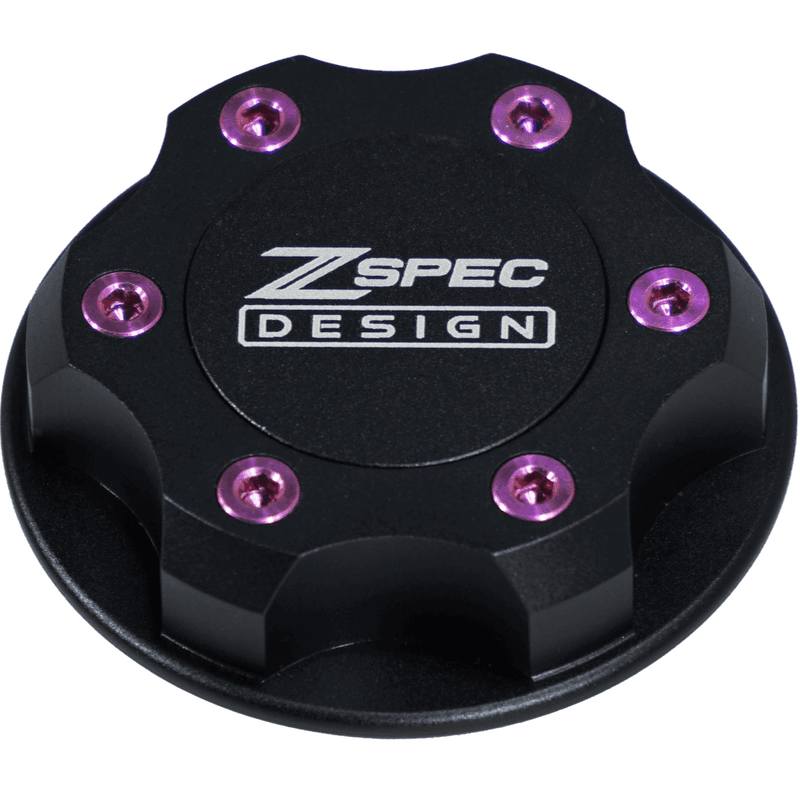 Load image into Gallery viewer, ZSPEC Billet Oil Filler Cap for Nissan/Infiniti/Datsun, Black Cap w/ Titanium Accent
