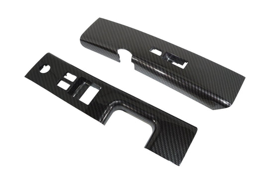 ZSPEC 350z Z33 Interior Door Window Switch Finisher Set, LHD '06-09, Carbon-Weave Style