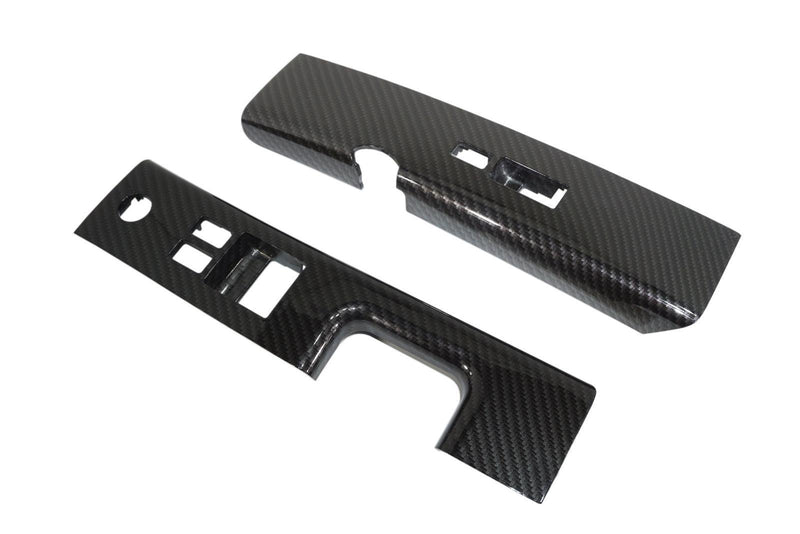 Load image into Gallery viewer, Carbon-fiber style interior door window switch finisher set for 2006-2009 Nissan 350z Z33.
