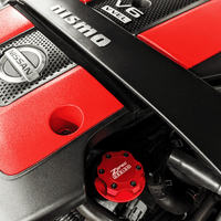 ZSPEC Billet Oil Filler Cap for Nissan/Infiniti/Datsun, Red Cap w/ Titanium Accents