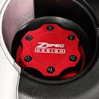 ZSPEC Billet Oil Filler Cap for Nissan/Infiniti/Datsun, Red Cap w/ Titanium Accents