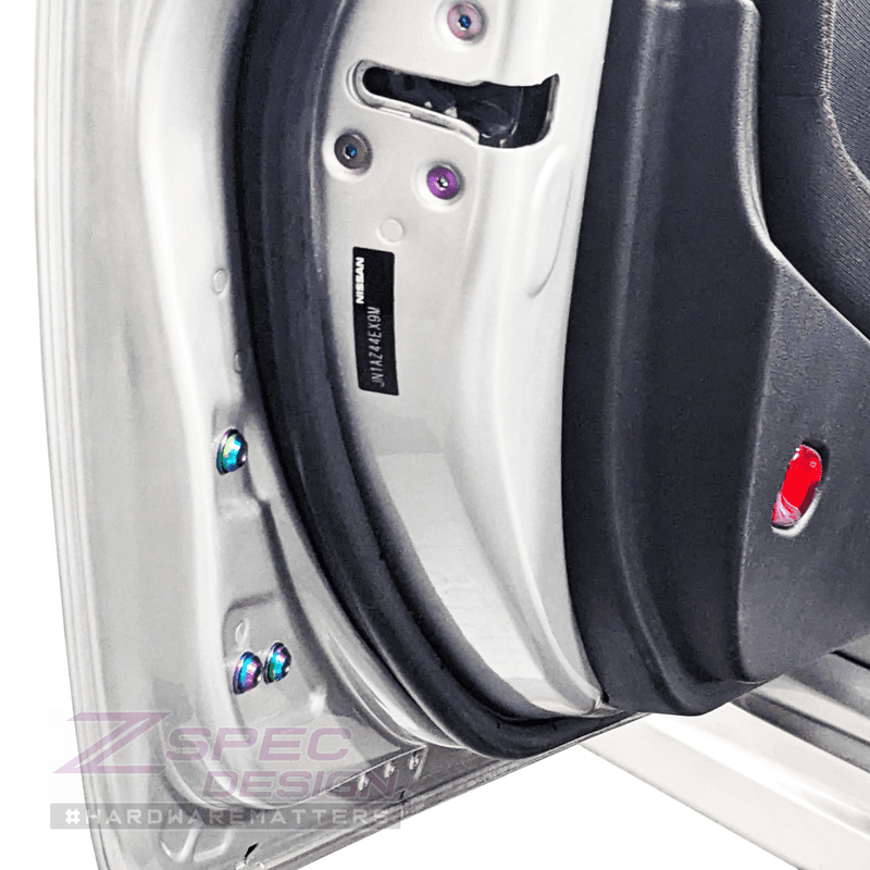 Cargue la imagen en el visor de la galería, ZSPEC Dress Up Bolts® Fastener Kit, Door Jams Area for Nissan Z34 370z, Titanium
