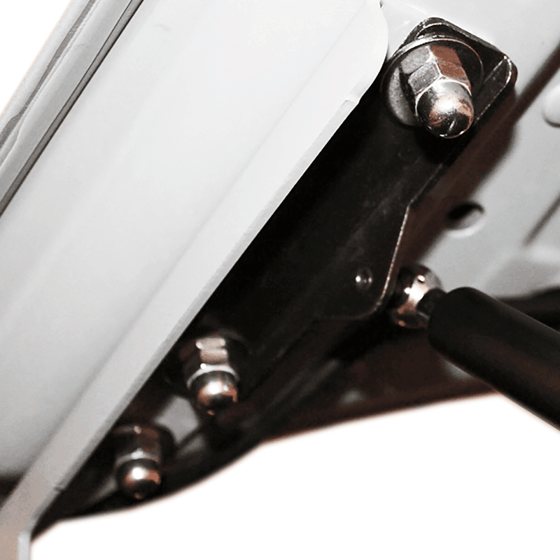 Cargue la imagen en el visor de la galería, ZSPEC stainless steel bolt kit installed on a Nissan 370Z (Z34) hood hinge mount.
