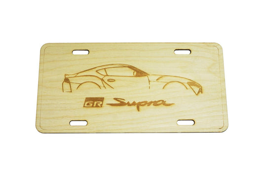 ZSPEC Toyota Supra Silhouette License Plate, Birch, Ornamental