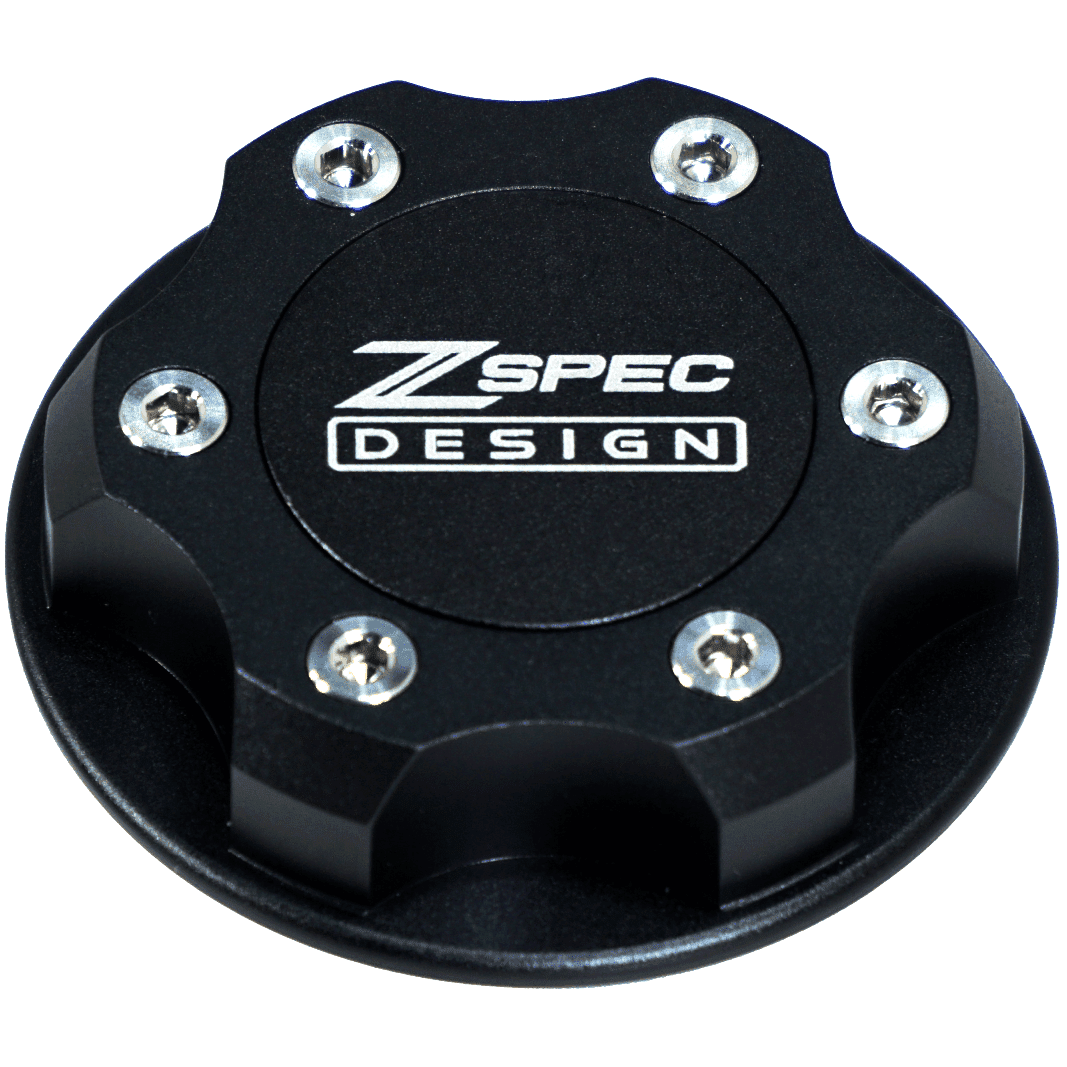 ZSPEC Billet Oil Filler Cap for Nissan/Infiniti/Datsun, Black Cap w/ Titanium Accent
