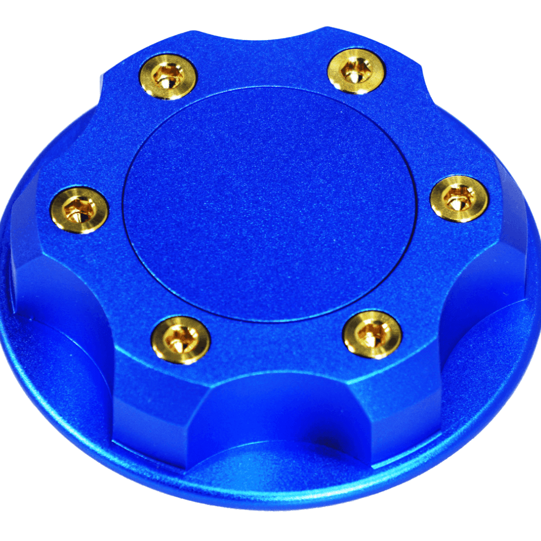 ZSPEC Billet Oil Filler Cap for Nissan/Infiniti/Datsun, Blue Cap w/ Titanium Accents