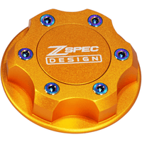 ZSPEC Billet Oil Filler Cap for Nissan/Infiniti/Datsun, Orange-Gold Cap w/Titanium Accents