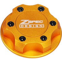 ZSPEC Billet Oil Filler Cap for Nissan/Infiniti/Datsun, Orange-Gold Cap w/Titanium Accents