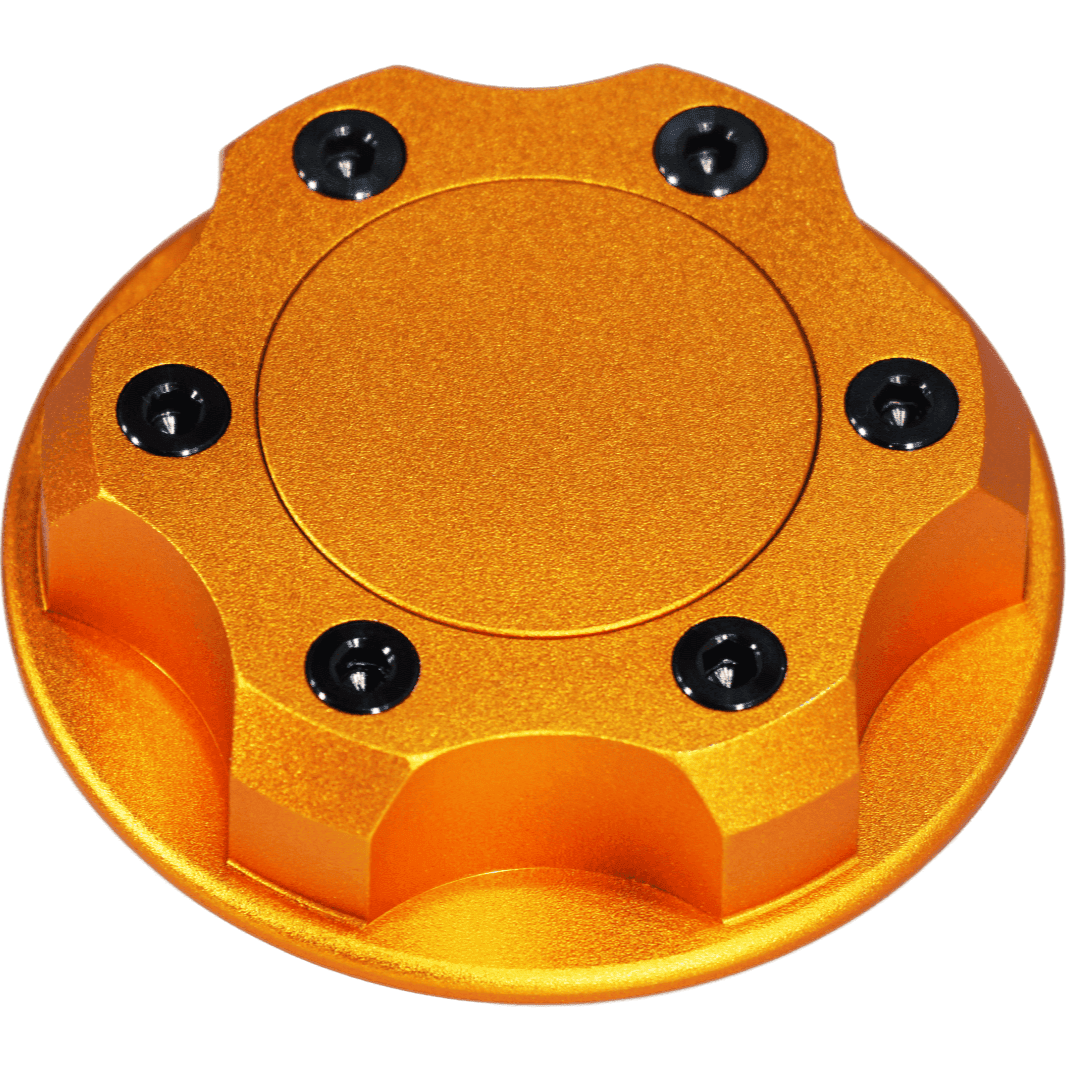 ZSPEC Billet Oil Filler Cap for Nissan/Infiniti/Datsun, Orange-Gold Cap w/Titanium Accents