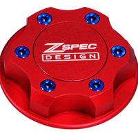 ZSPEC Billet Oil Filler Cap for Nissan/Infiniti/Datsun, Red Cap w/ Titanium Accents