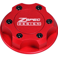 ZSPEC Billet Oil Filler Cap for Nissan/Infiniti/Datsun, Red Cap w/ Titanium Accents