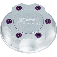 ZSPEC Billet Oil Filler Cap for Nissan/Infiniti/Datsun, Silver Cap w/ Titanium Accents