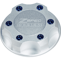 ZSPEC Billet Oil Filler Cap for Nissan/Infiniti/Datsun, Silver Cap w/ Titanium Accents