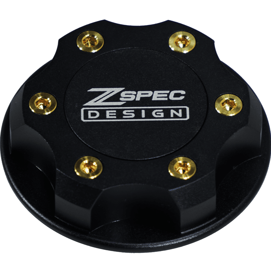 ZSPEC Billet Oil Filler Cap for Nissan/Infiniti/Datsun, Black Cap w/ Titanium Accent
