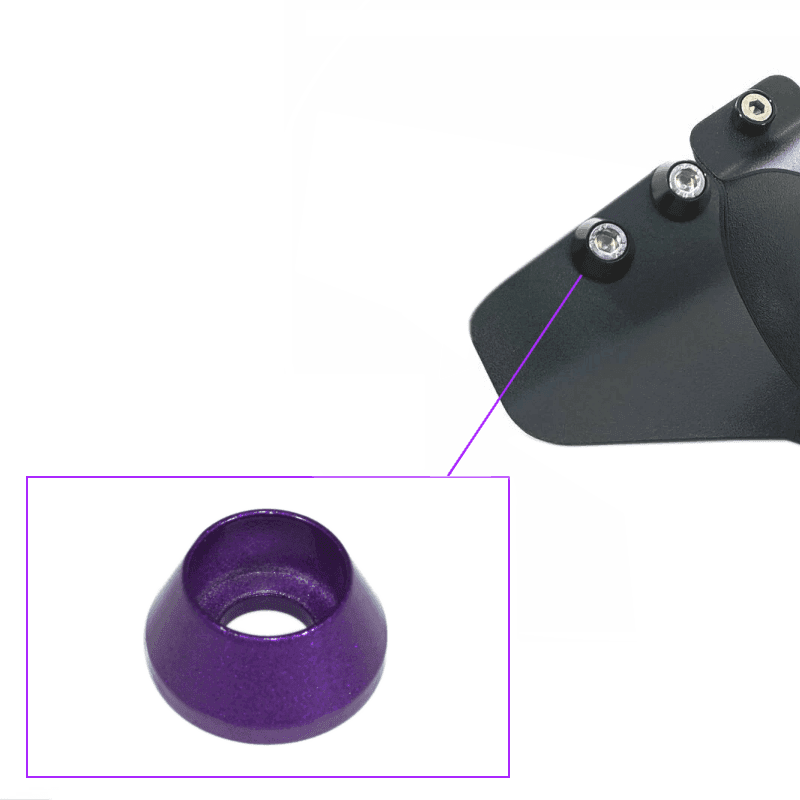 ギャラリービューアに画像をロードする, ZSPEC black RHD fuel filter bracket for Nissan Z32 with a purple accent washer shown in an inset.
