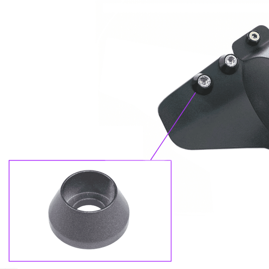 Black ZSPEC RHD fuel filter bracket for Nissan Z32 300ZX, featuring highlighted conical finish washers and bolts.