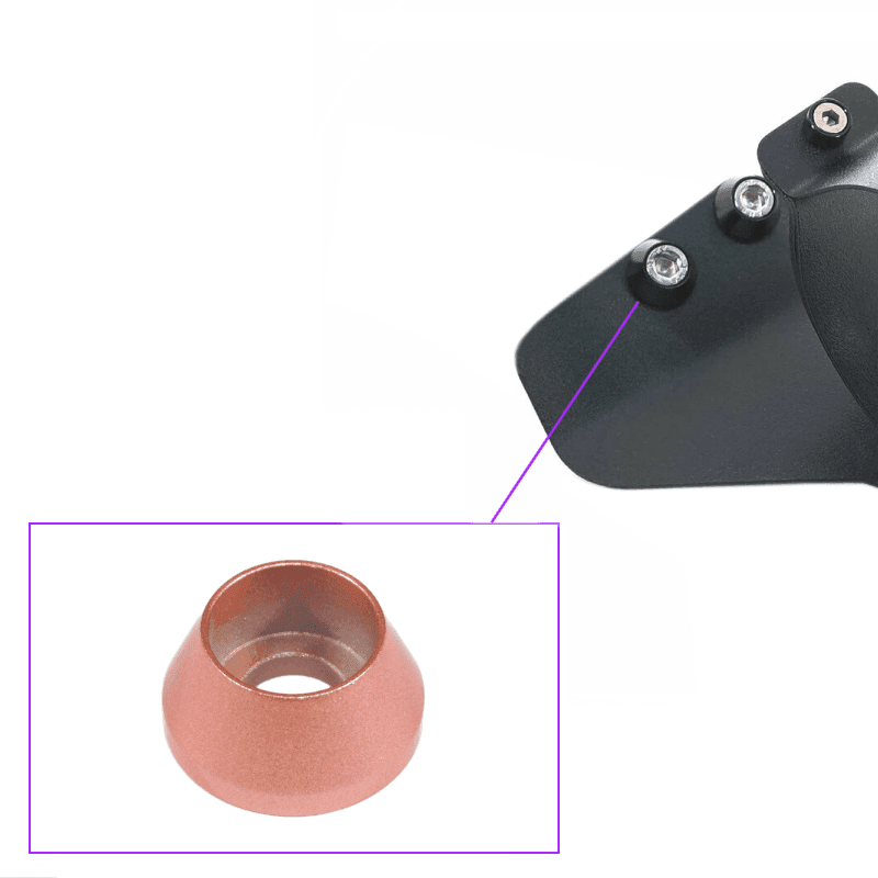 ギャラリービューアに画像をロードする, Black ZSPEC fuel filter bracket for Nissan Z32 with highlighted rose gold fastener detail.
