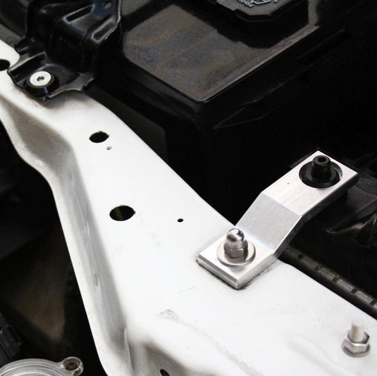 ZSPEC billet aluminum and stainless fastener kit installed on a Nissan 240SX S14 engine bay.