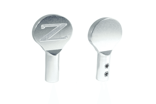 Silver billet aluminum ZSPEC dipstick handle for Nissan Z31 300ZX (84-89) with engraved Z logo.