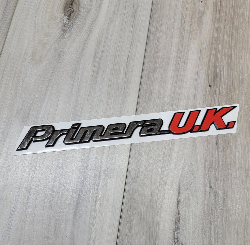 P11 Primera U.K. Rear Trunk Emblem Decal