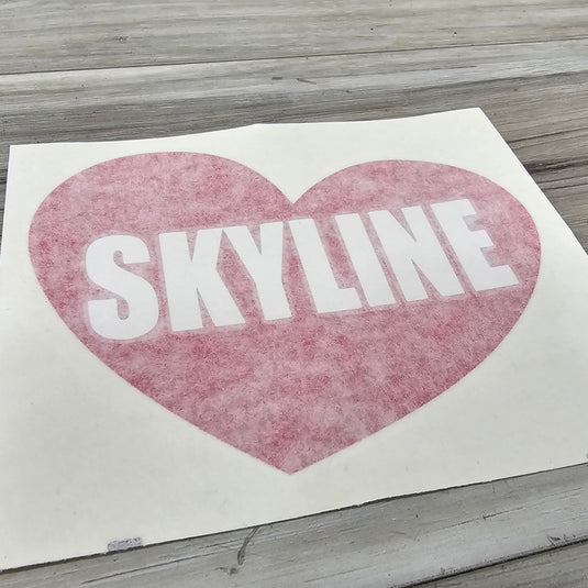 Nissan Skyline Heart Racing Quarter Glass Decal PMC•S - NizmoPartsPlug